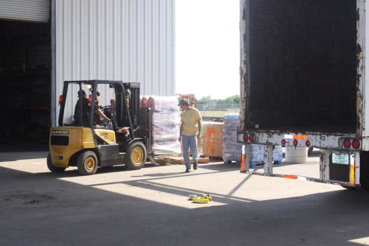 Shipment of disaster relief supplies